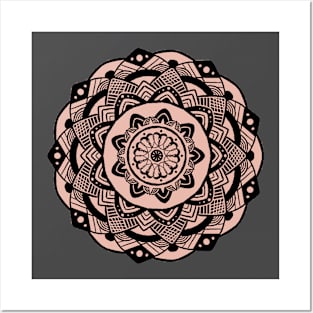 Pink and Black Mandala Posters and Art